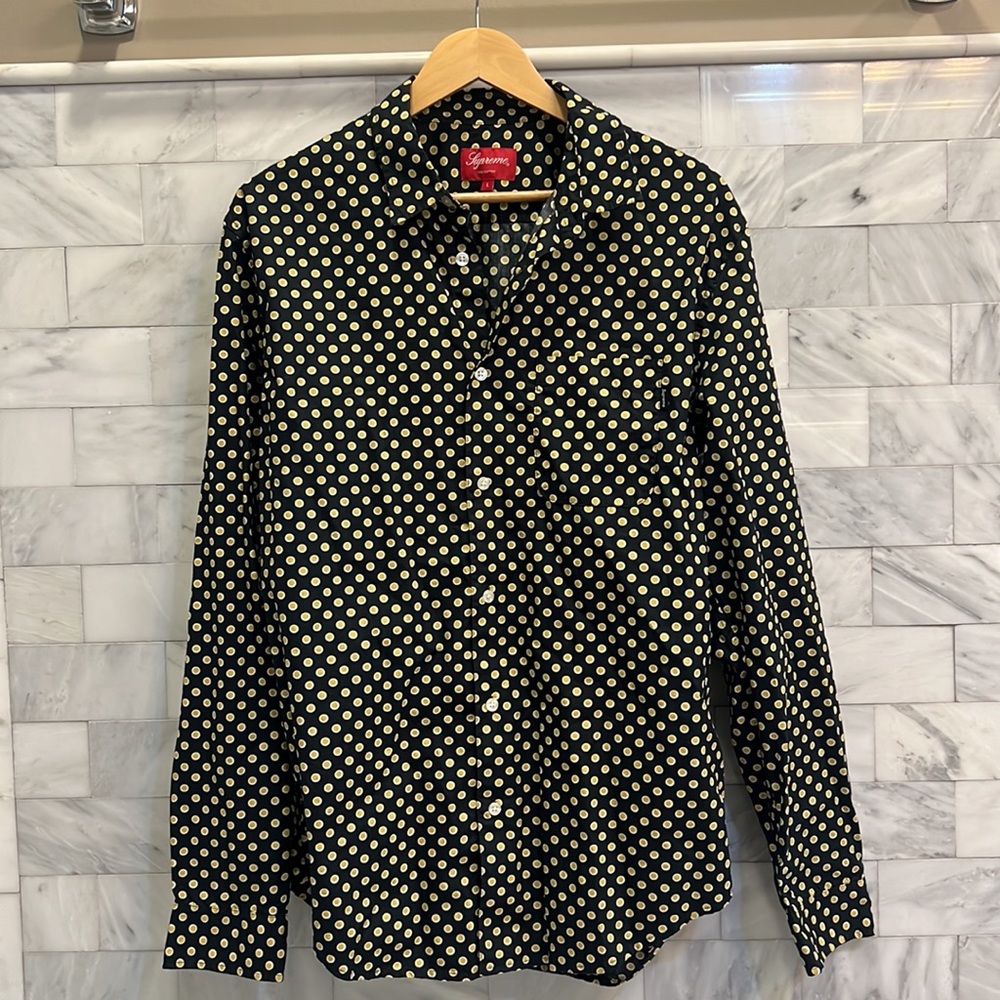 Supreme large black and gold button down shirt - Picture 4 of 4